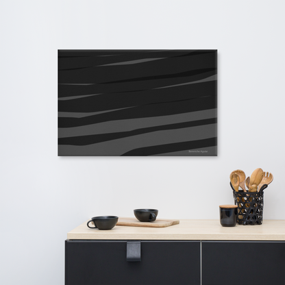 Black H Stripes BeSculpt Abstract Art on Canvas