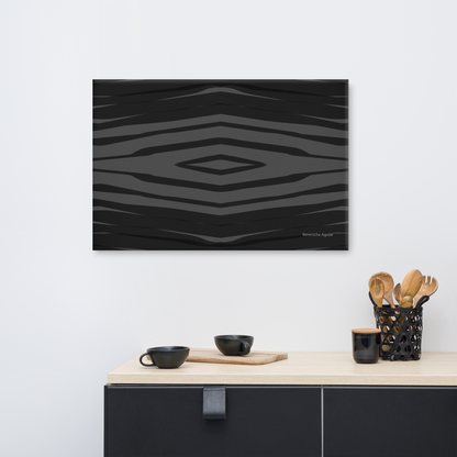 Black H Stripes BeSculpt Abstract Wall Art on Canvas 2