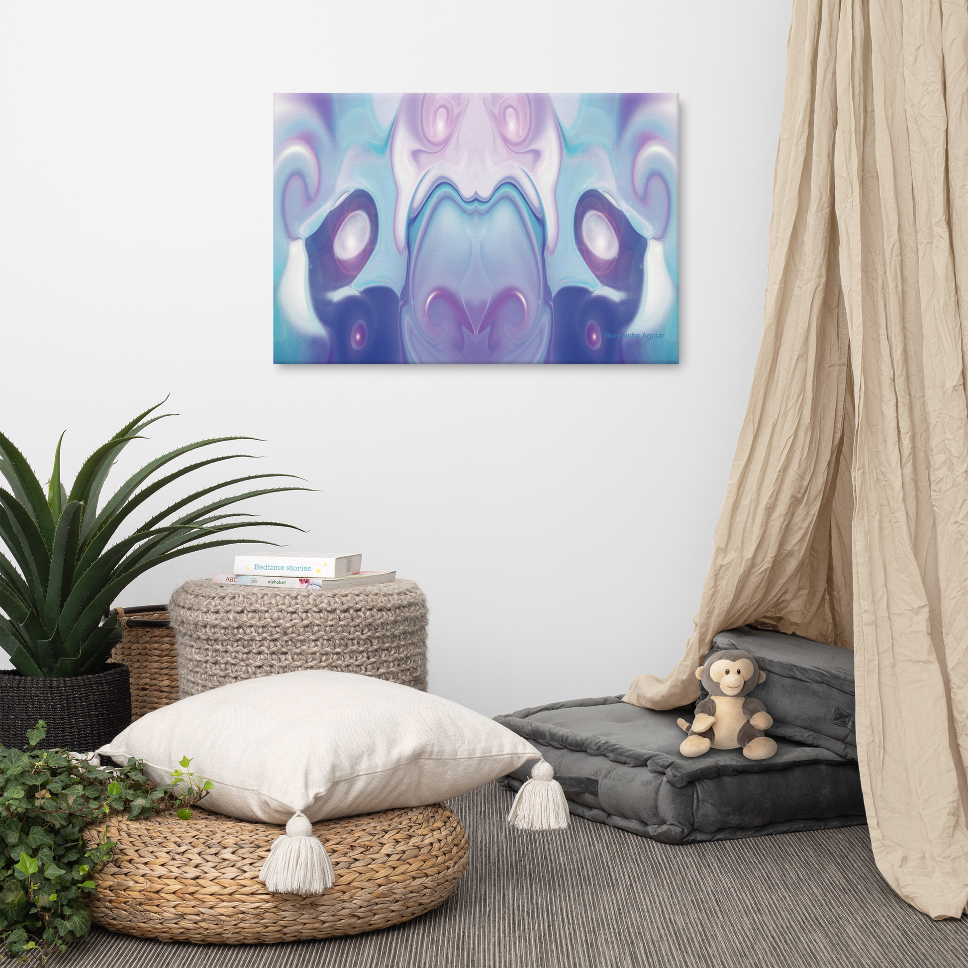 Space Elephant BeSculpt Abstract Wall Art on Canvas No. 2 