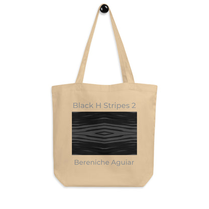 Black H Stripes BeSculpt Eco Tote Bag 2