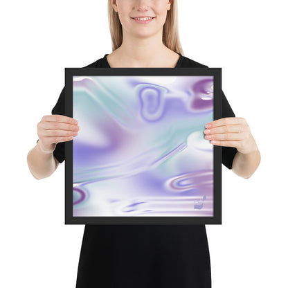 Blue Haze BeSculpt Abstract Art Framed H