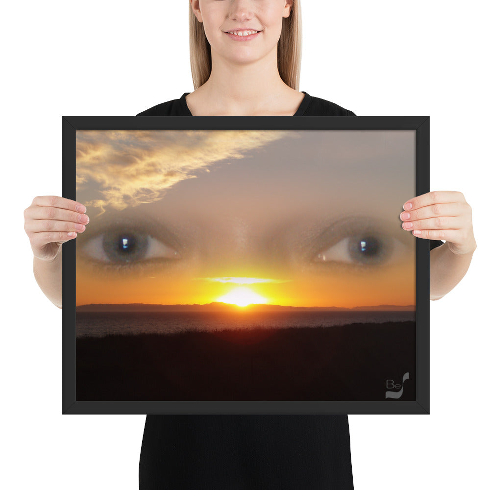 Sunset Eyes BeSculpt Framed Photo-Art Seascape Enigmatic Sunset Framed Art