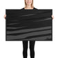 Black H Stripes BeSculpt Abstract Art Framed