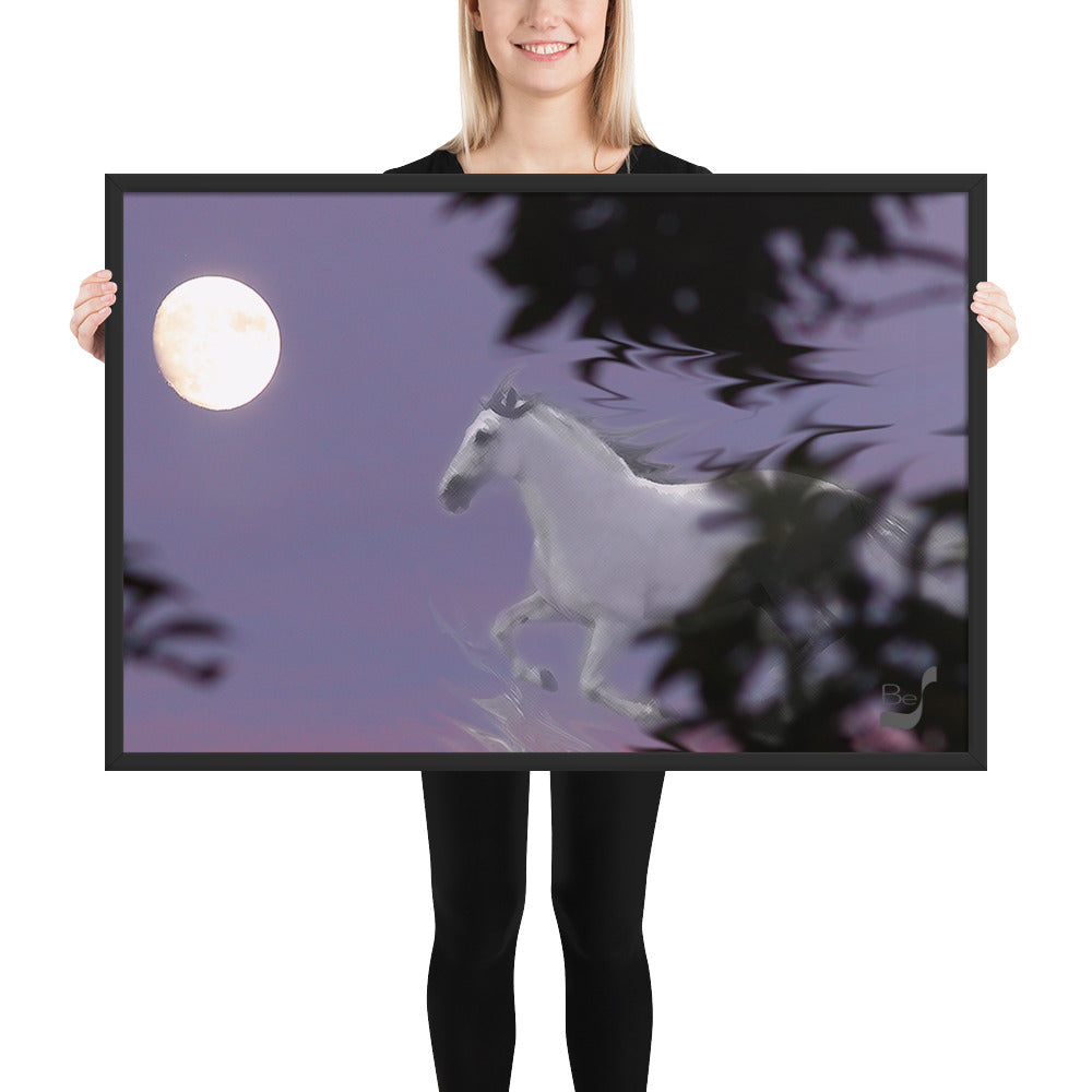 MoonLight BeSculpt Framed Photo-Art Subliminal Enchanting Horse Art Piece