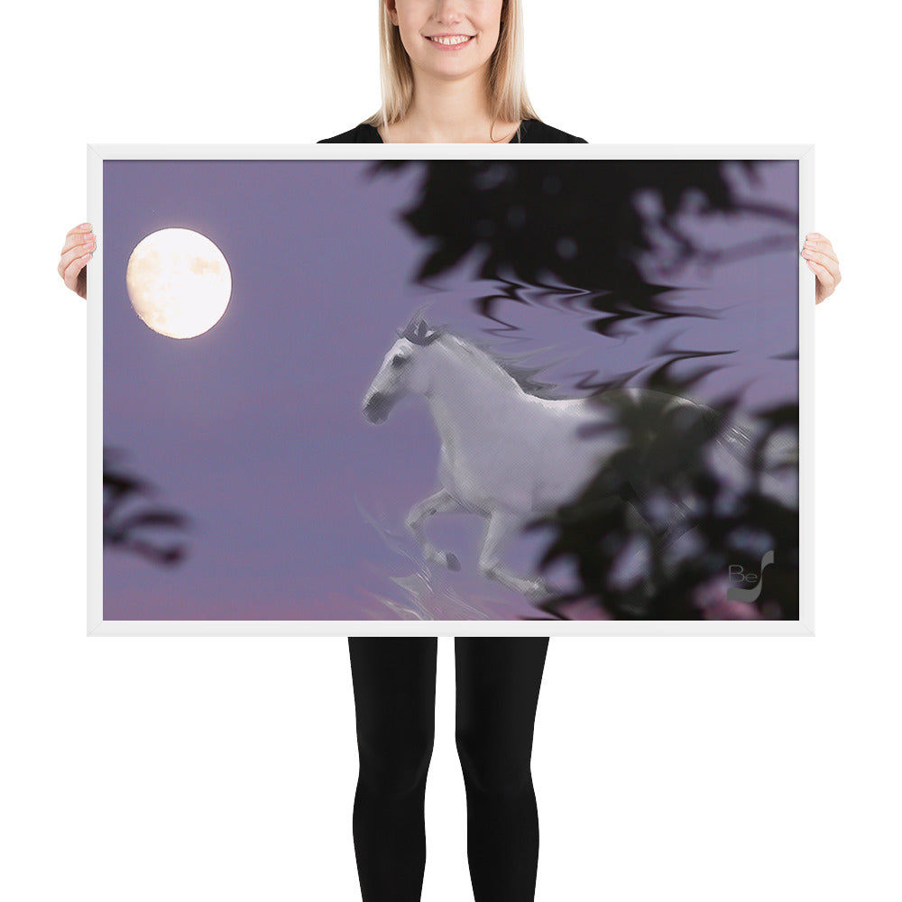 MoonLight BeSculpt Framed Photo-Art Subliminal Enchanting Horse Art Piece