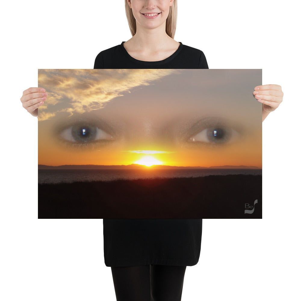 Sunset Eyes BeSculpt Photo-Art Seascape Print Enigmatic Sunset Art Print