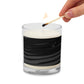 Black H Stripes BeSculpt Glass Jar Soy Wax Candle