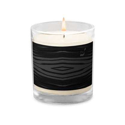 Black H Stripes BeSculpt Glass Jar Soy Wax Candle 2