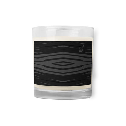 Black H Stripes BeSculpt Glass Jar Soy Wax Candle 2