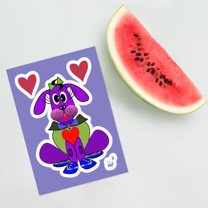Love Pup 1 Purple BeSculpt Stickers Sheet