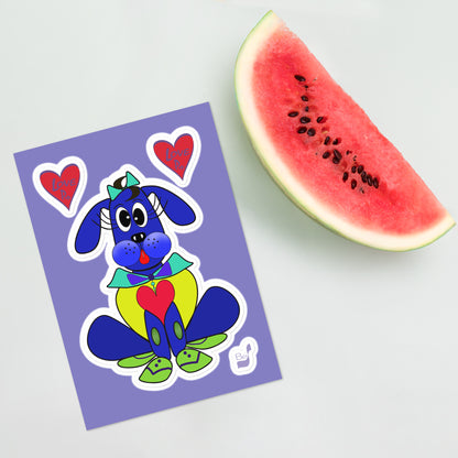 Love Pup 2 Blue BeSculpt Stickers Sheet