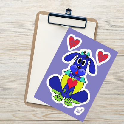 Love Pup 2 Blue BeSculpt Stickers Sheet
