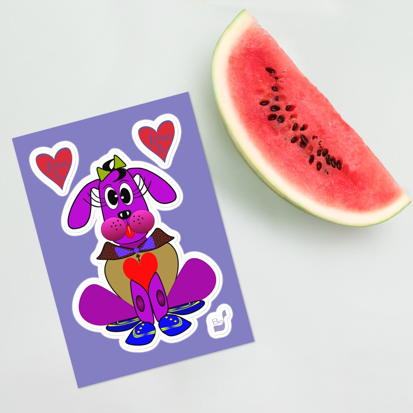 Love Pup 3 Violet BeSculpt Stickers Sheet