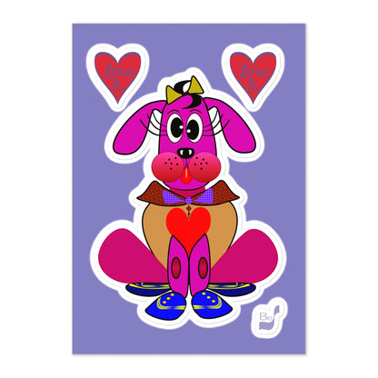 Love Pup 4 Hot Pink BeSculpt Stickers Sheet