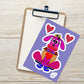Love Pup 4 Hot Pink BeSculpt Stickers Sheet