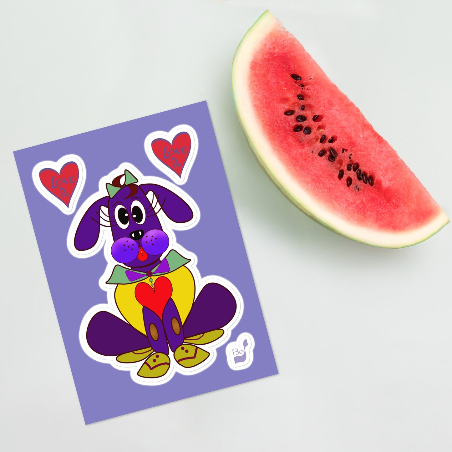 Love Pup 5 Cherry BeSculpt Stickers Sheet