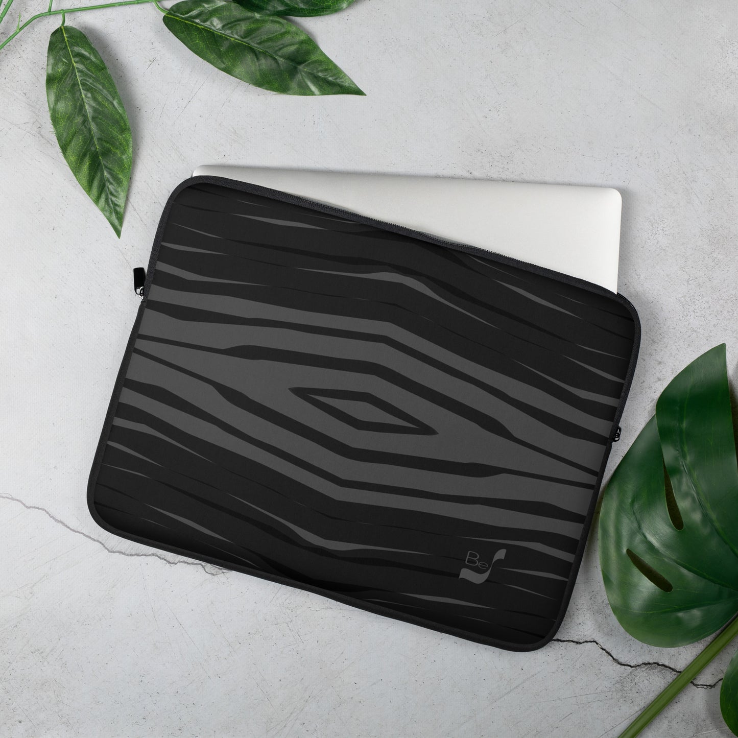 Black H Stripes BeSculpt Laptop Sleeve 2