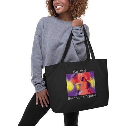 Airless BeSculpt Abstract Art Large Organic Tote Bag