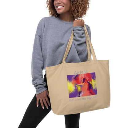 Airless BeSculpt Abstract Art Large Organic Tote Bag