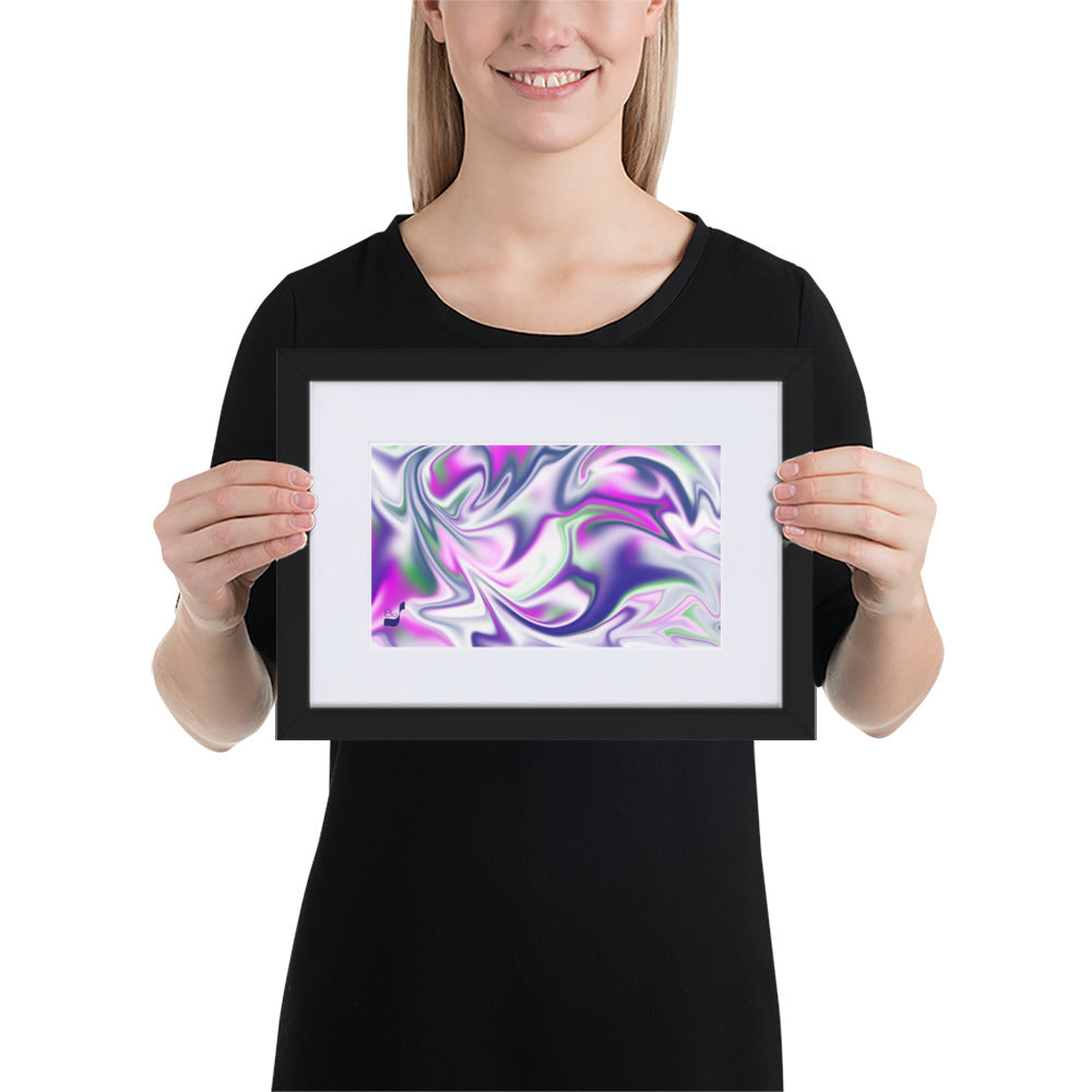 Burst BeSculpt Abstract Wall Art with White Matboard
