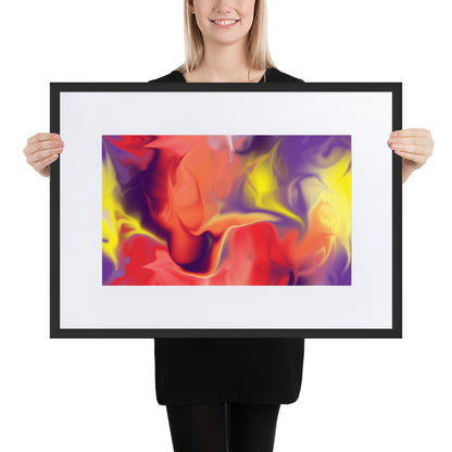 Airless BeSculpt Abstract Art with Matboard Framed R