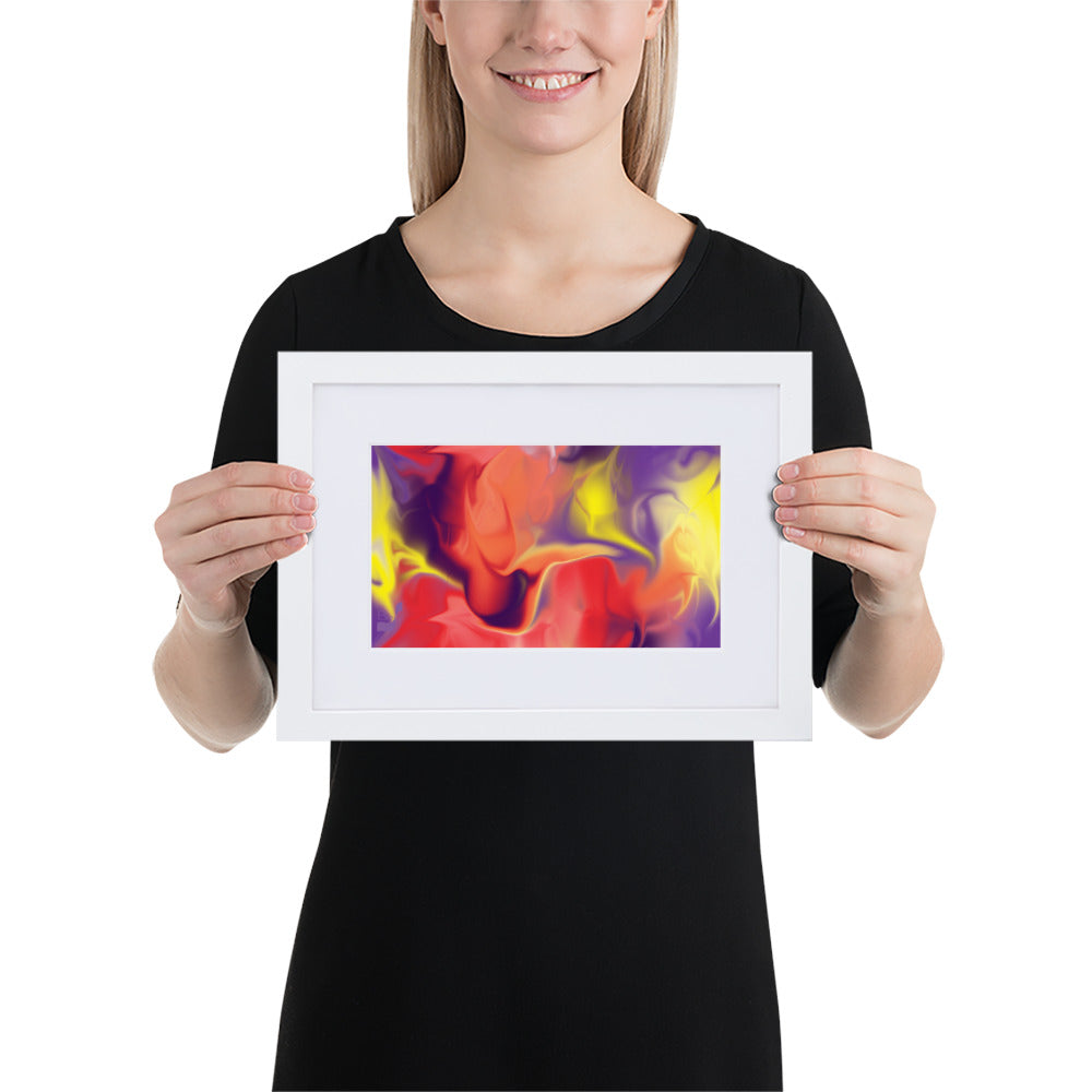 Airless BeSculpt Abstract Art with Matboard Framed R