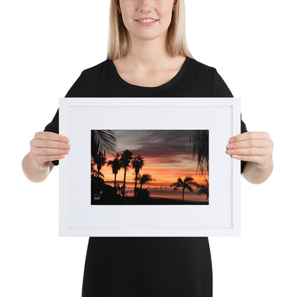 Early Sunrise BeSculpt Photo-Art Seascape with Matboard Framed
