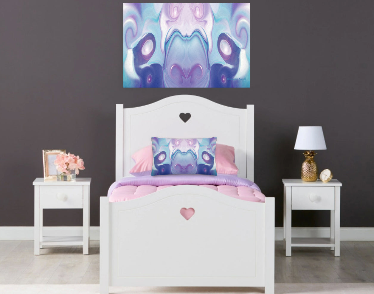 Space Elephant BeSculpt Kids Abstract Wall Art on Canvas No. 2