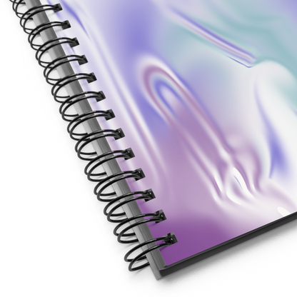 Blue Haze BeSculpt Abstract Art Spiral Notebook