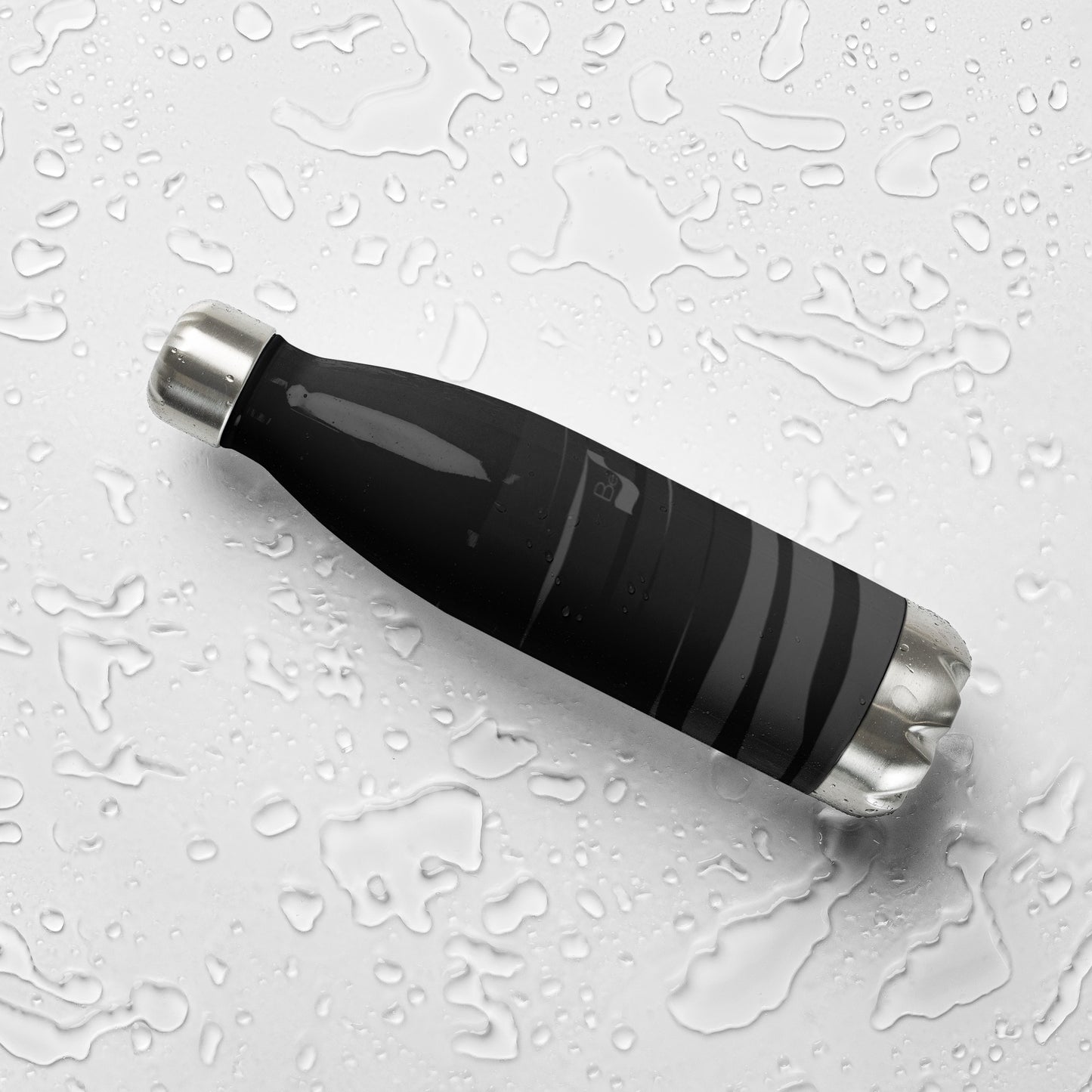 Black H Stripes BeSculpt Stainless Steel Water Bottle