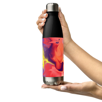 Airless BeSculpt Abstract Art Stainless Steel Water Bottle Reversed Image