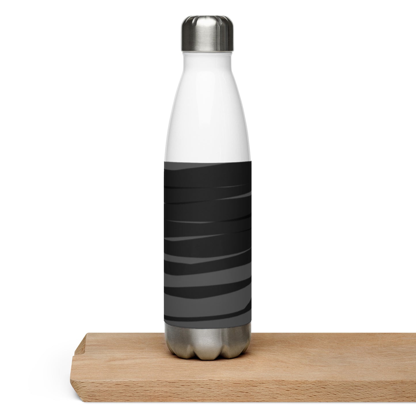 Black H Stripes BeSculpt Stainless Steel Water Bottle