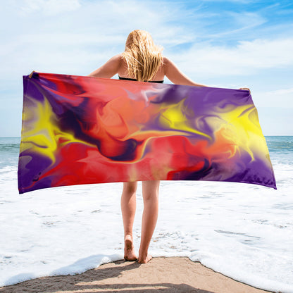 Airless BeSculpt Abstract Art Bath/Beach Towel Reversed Image