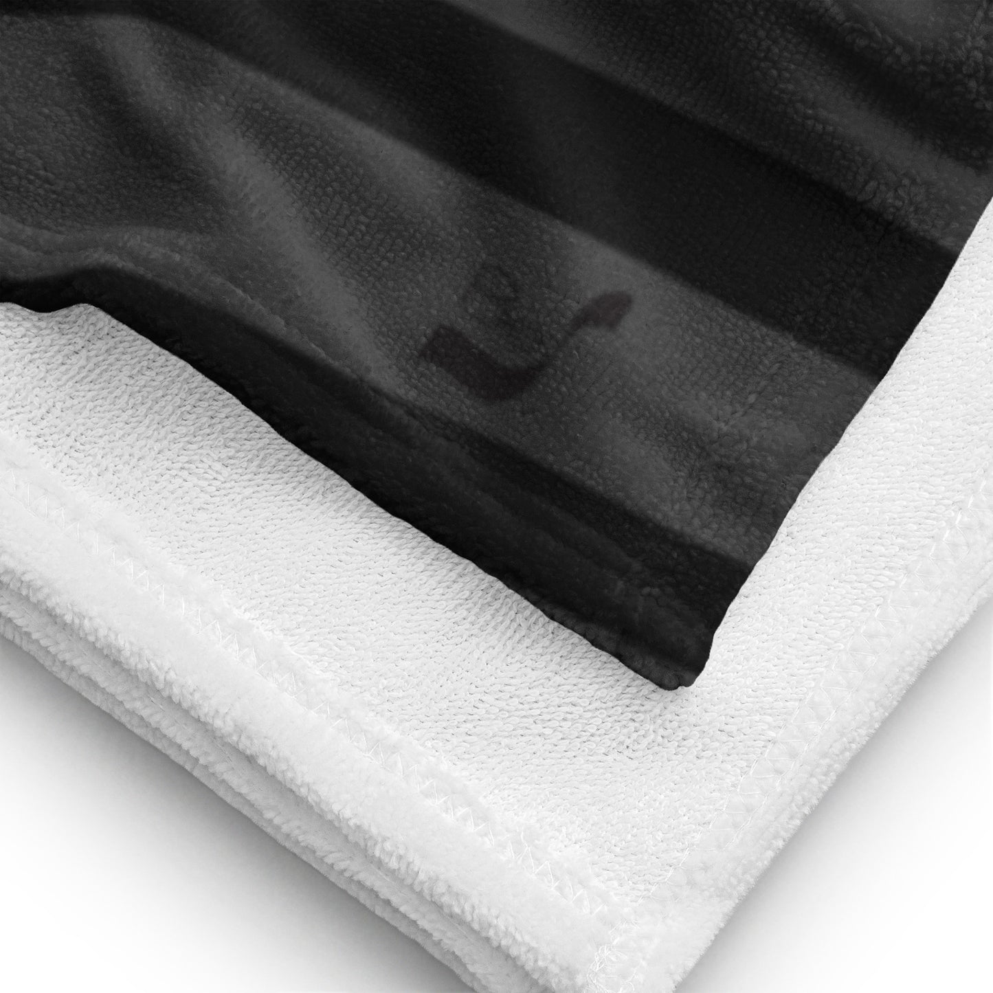 Black H Stripes BeSculpt Bath/Beach Towel
