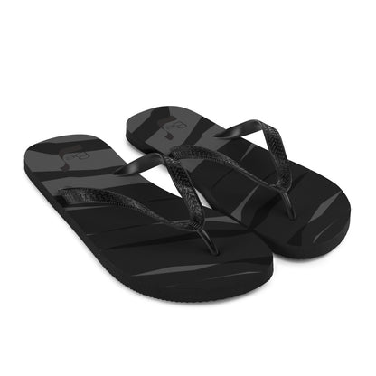 Black H Stripes BeSculpt Unisex Flip-Flops