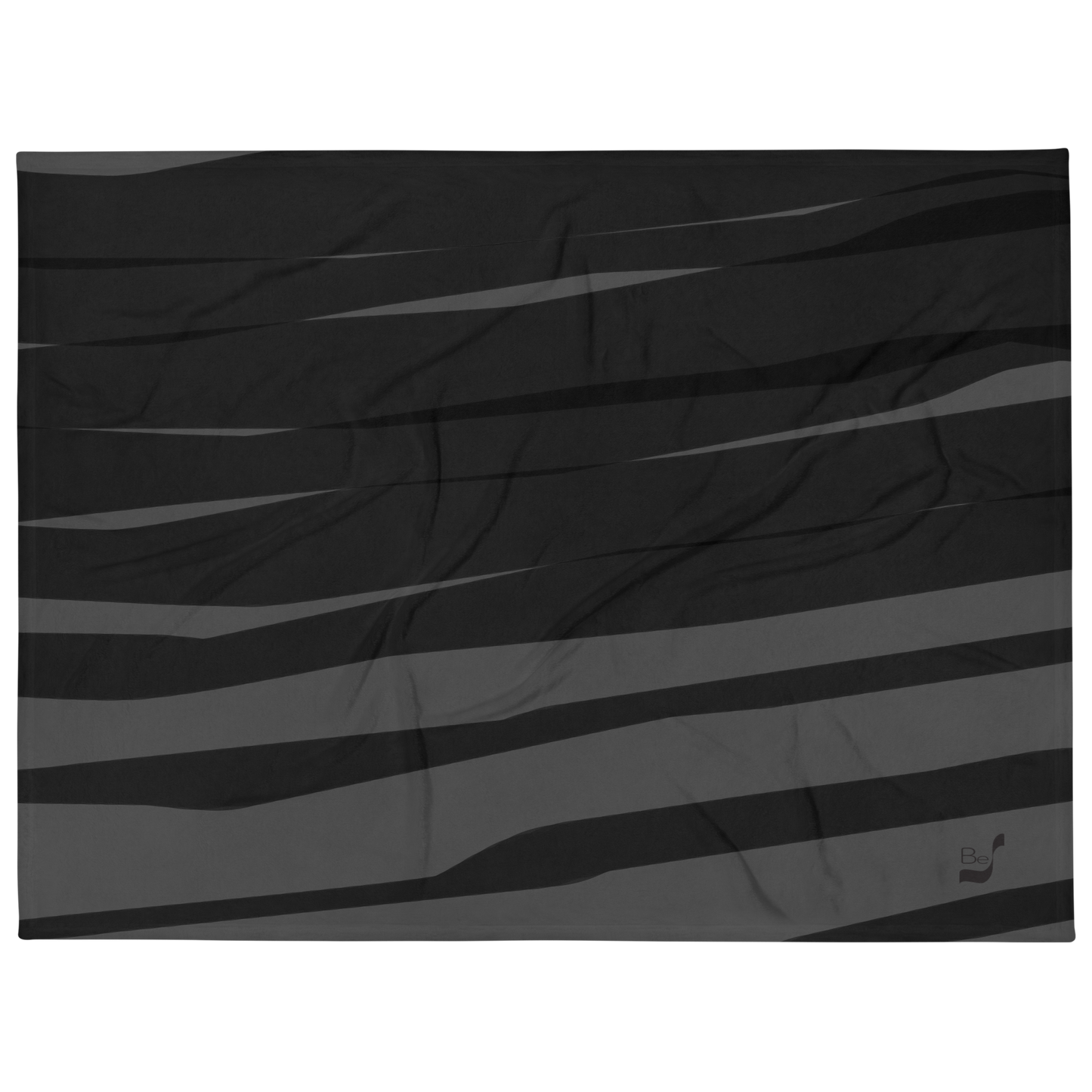 Black H Stripes BeSculpt Throw Blanket