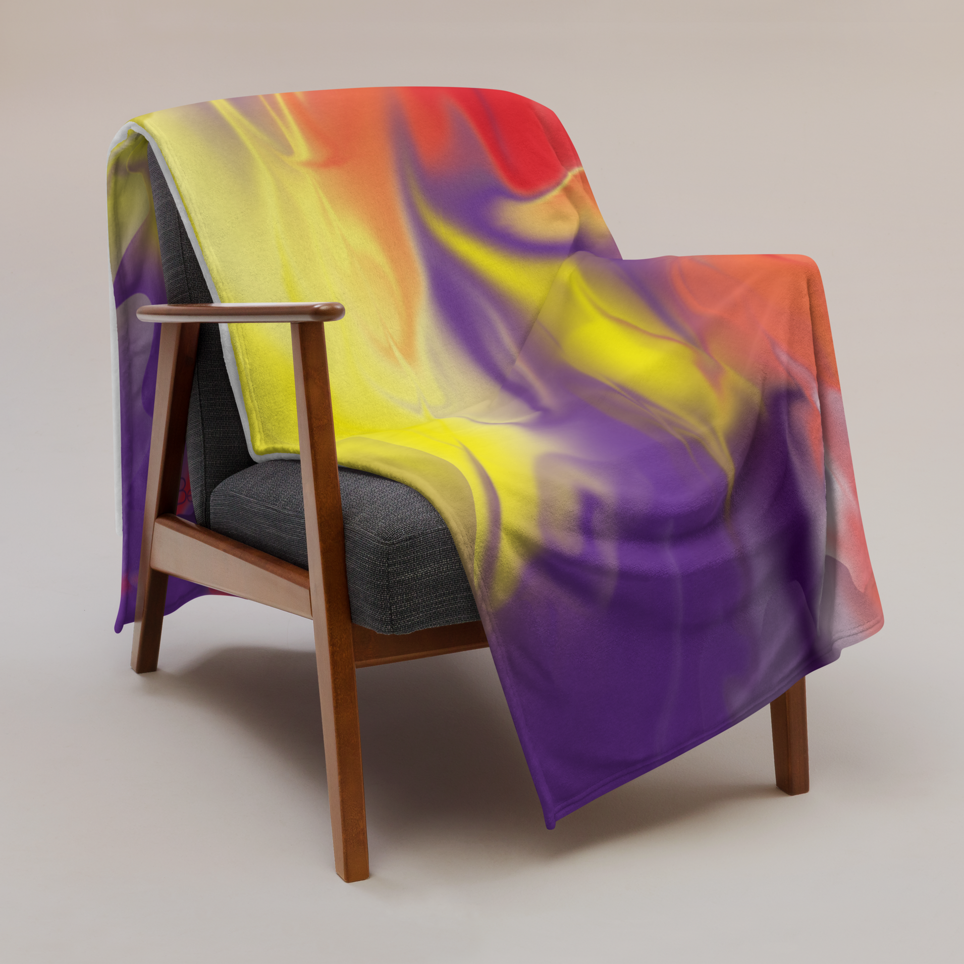 Airless BeSculpt Abstract Art Throw Blanket Reversed Image