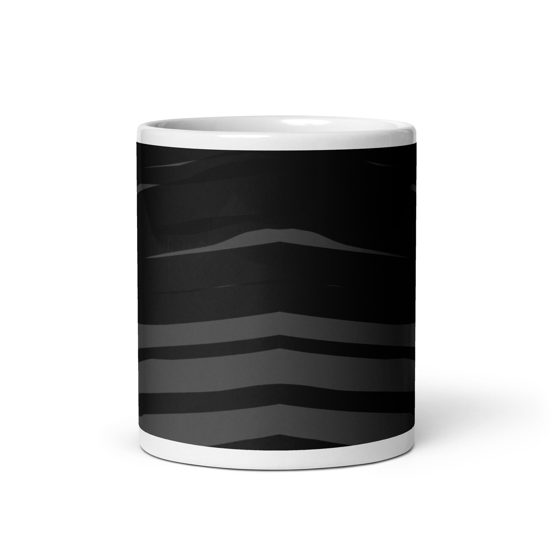 Black H Stripes BeSculpt Kaleidoscope Mug 1