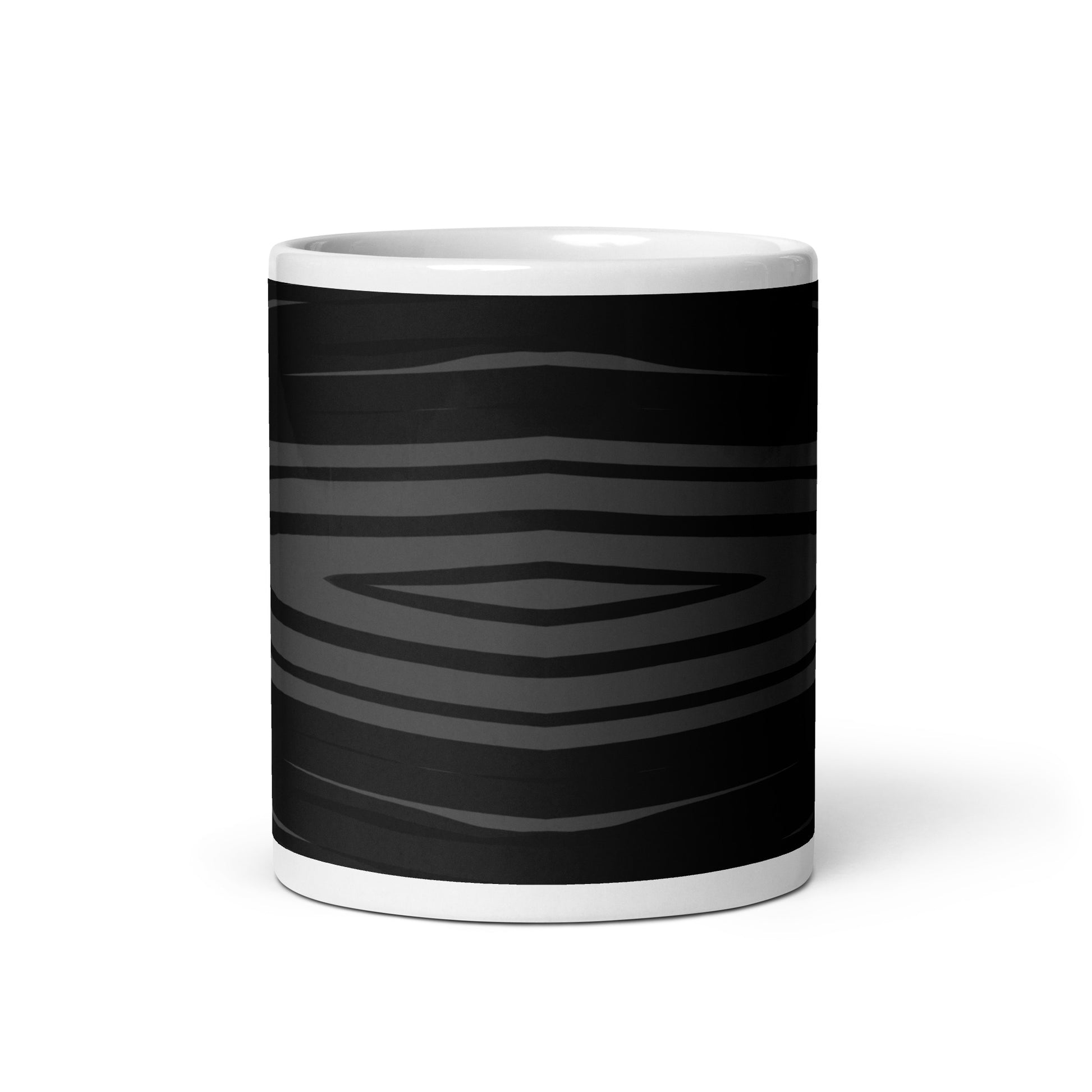 Black H Stripes BeSculpt Kaleidoscope Mug 3