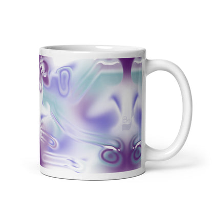 Blue Haze BeSculpt Abstract Art  Kaleidoscope Mug Image No 1