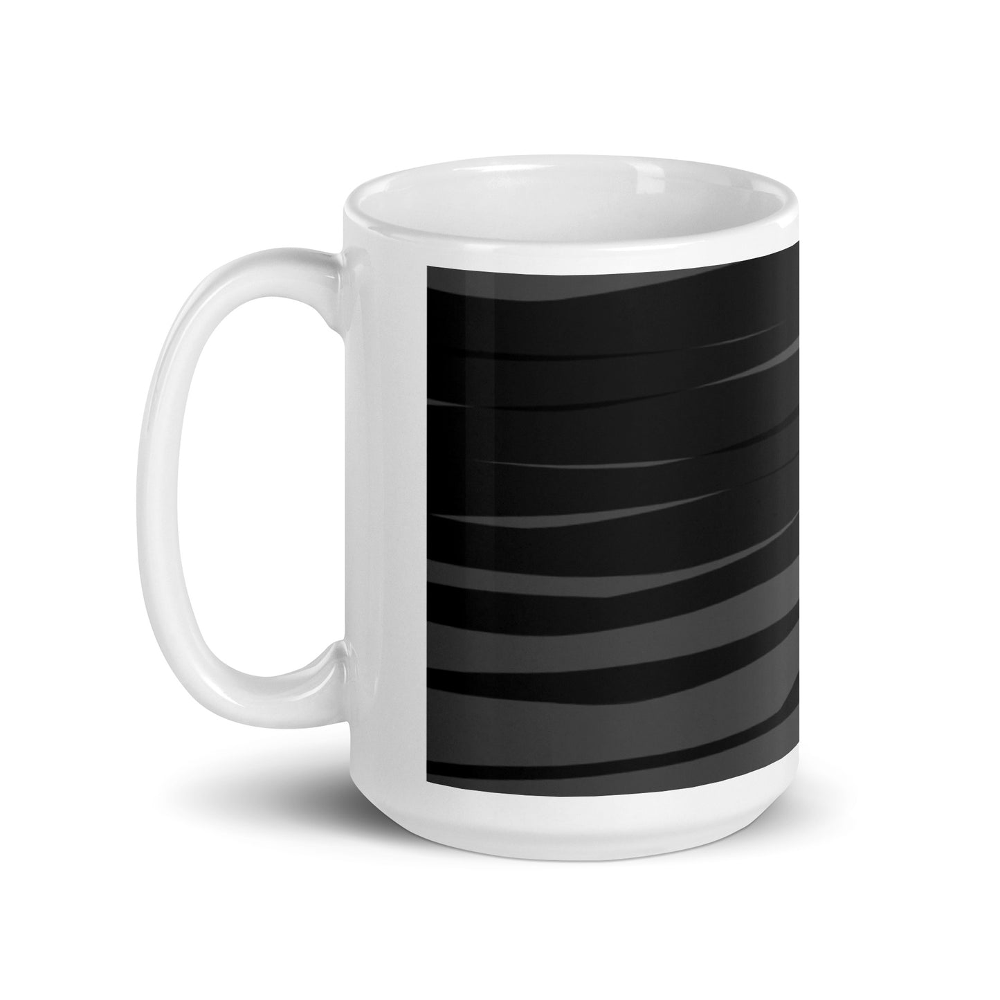Black H Stripes BeSculpt Mug