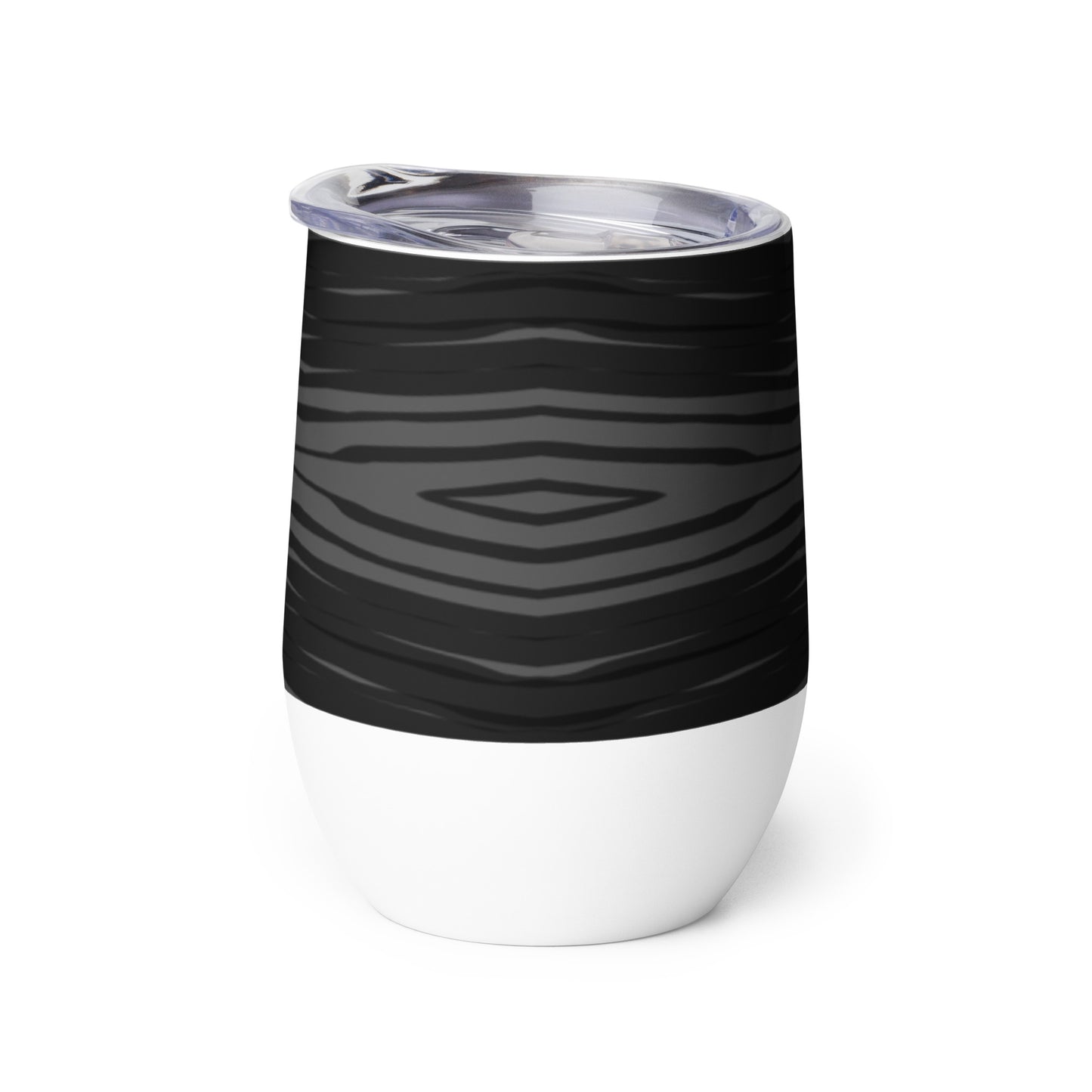 Black H Stripes BeSculpt Kaleidoscope Wine Tumbler 4